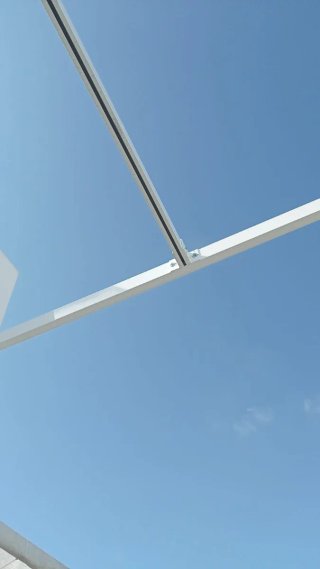Toldo móvil corredero aluminio blanco 4,40m