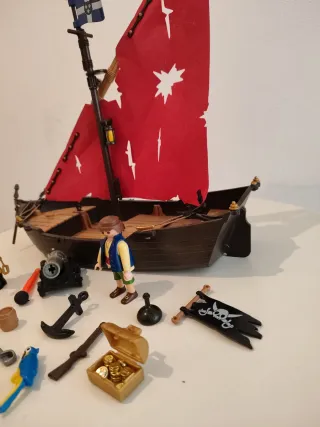 Barco Pirata Playmobil con Accesorios 4444