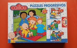 4 Puzzles Caillou Educa 16x16 cm