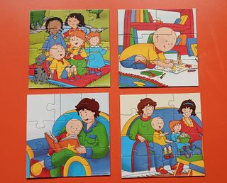 4 Puzzles Caillou Educa 16x16 cm
