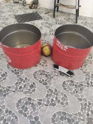 Bidón cortado para lumbres