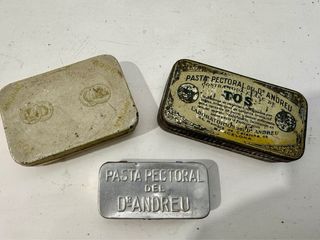 3 Cajitas antiguas farmacia Dr. Andrew