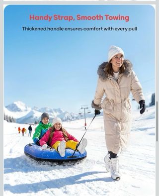 Trineo inflable QPAU azul para 2 personas