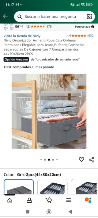 Confezione da 15 organizer in tessuto per cassetti