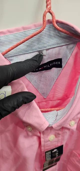 Camisa Tommy Hilfiger manga corta rosa