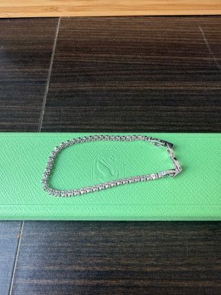 Pulsera Swarovski Gris y Plateada