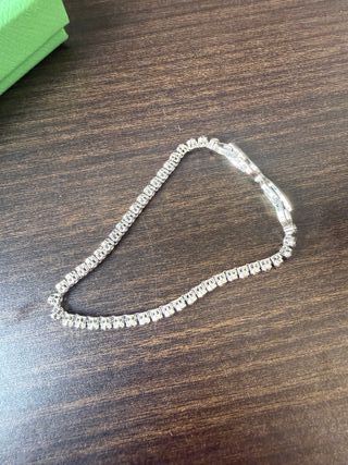 Pulsera Swarovski Gris y Plateada