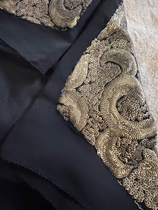 Vestido Zara Negro y Dorado