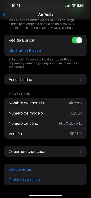 Caja de AirPods Apple 3 generacion
