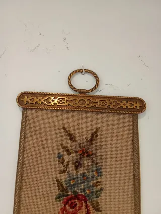 Tirador Campana Vintage Bordado Flores