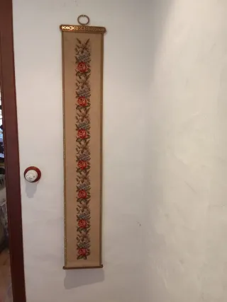 Tirador Campana Vintage Bordado Flores