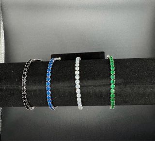 Bracciale tennis con zirconi blu