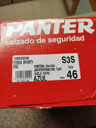 Zapatos de seguridad Panter