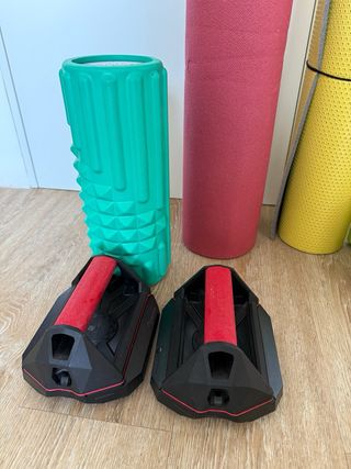 Kit Ejercicio: Rodillo, Bloques Yoga y Push-up