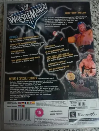 Pack 3 DVDs WWE Wrestlemania 22.