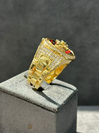 Anillo Sello Ruleta Casino Oro