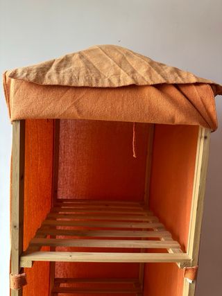 Armario auxiliar madera con tela