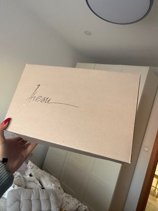 Sandalias y bolso de fiesta marrón/dorado