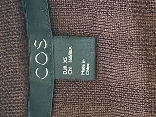 Vestido Cos de lana azul y bordó T.XS