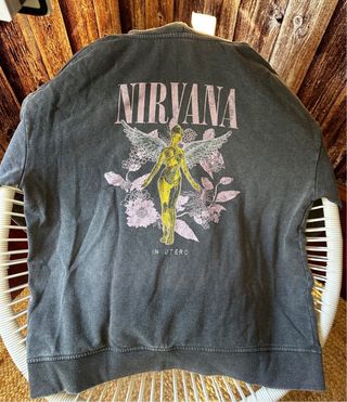Sudadera Nirvana Gris con Capucha