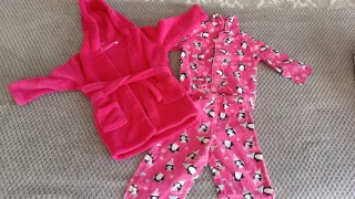 Lote pijamas, bata y saco 80cm