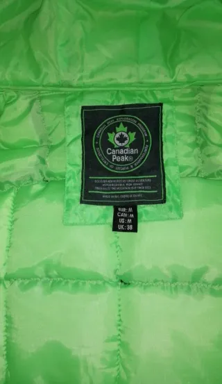 Cazadora Canadian Peak Talla M Negro/Verde.