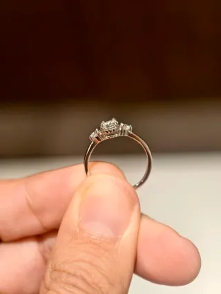 Anillo Moissanita Plata Pequeño