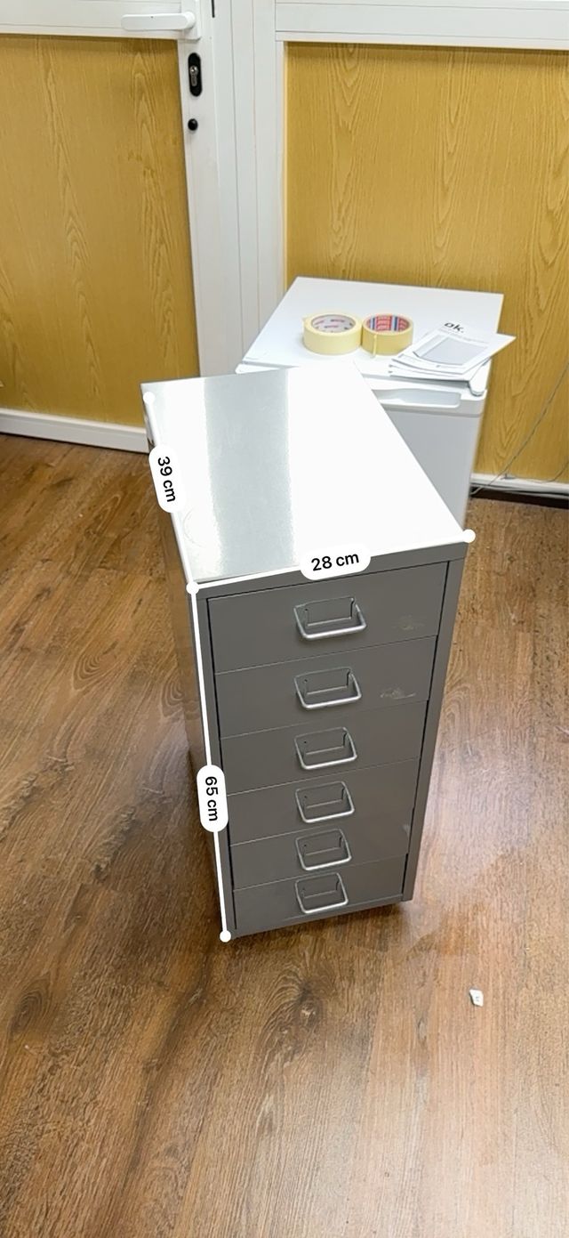 Cajonera Metálica Gris 6 Cajones