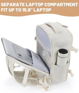 Mochila  Viaje Cabina Avion 40x20x25 Blanco Marfil