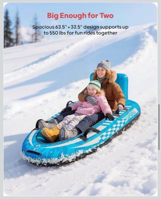 Trineo inflable QPAU 2 personas azul