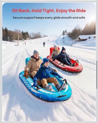 Trineo inflable QPAU 2 personas azul