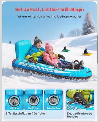 Trineo inflable QPAU 2 personas azul