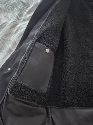 Abrigo Parka Zara Man Negro Hombre