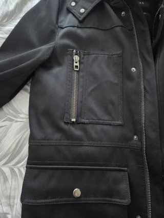 Abrigo Parka Zara Man Negro Hombre