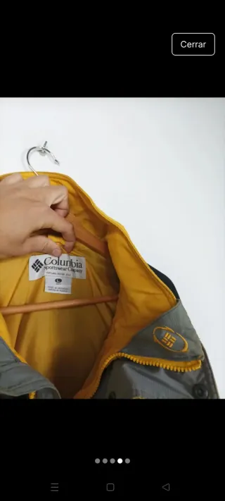 Chaqueta Columbia Impermeable Amarilla