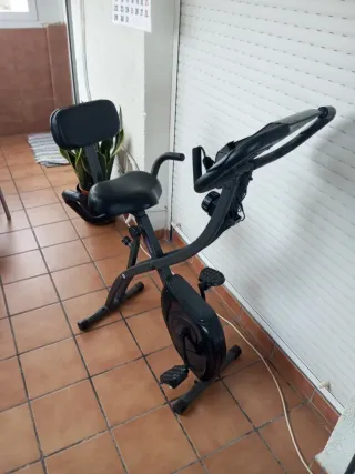 Bicicleta Estática Plegable Negra