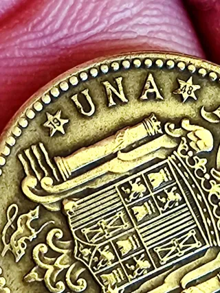 1 Peseta Franco 1947 *48 Estado Español