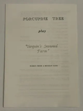 Porcupine Tree Tarquin's Seaweed Farm Cassetta 199