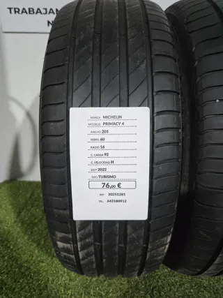205 60 16 92H MICHELIN PRIMACY 4