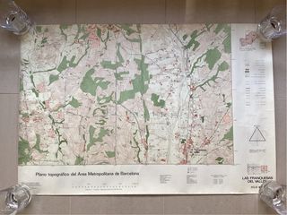 Mapa Topográfico Área Metropolitana Barcelona