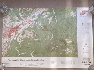 Mapa Topográfico Área Metropolitana Barcelona