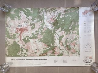 Mapa Topográfico Área Metropolitana Barcelona