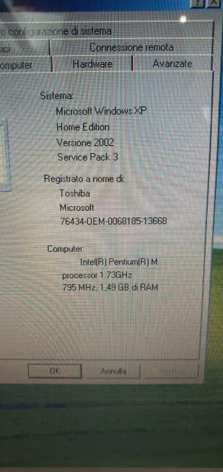 Notebook Toshiba Satellite M70-215