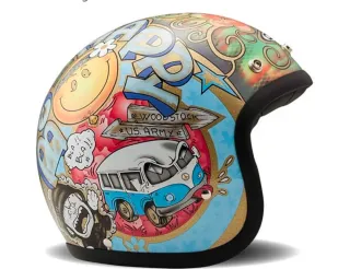 Casco Moto Talla M Diseño Woodstock