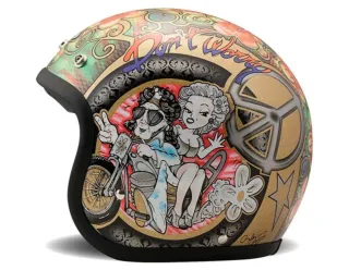 Casco Moto Talla M Diseño Woodstock