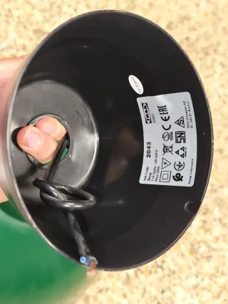 Lámpara de techo verde IKEA