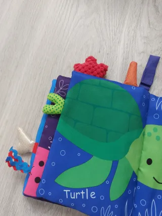 Libro de tela infantil - animales marinos