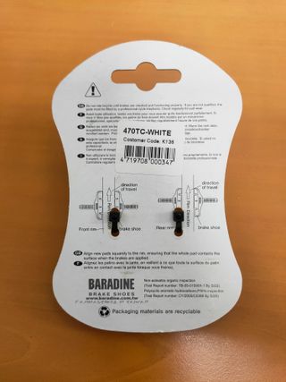 Pastillas Freno Bicicleta Carretera Baradine 470TC