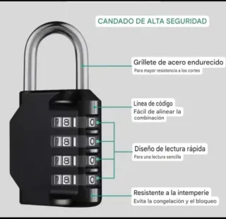 Candado de combinación 4 dígitos NUEVOS