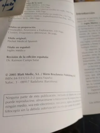 Diccionario medico, ingles/español